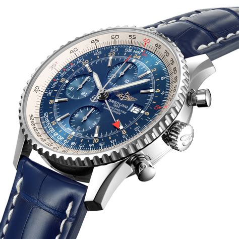 breitling blue face chronograph